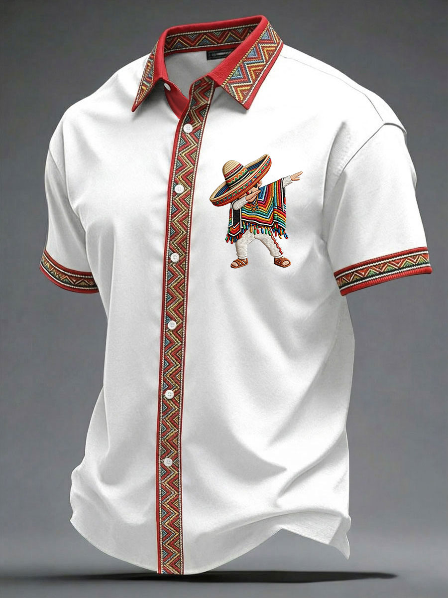 Men's Cinco de Mayo Printed Casual Shirt