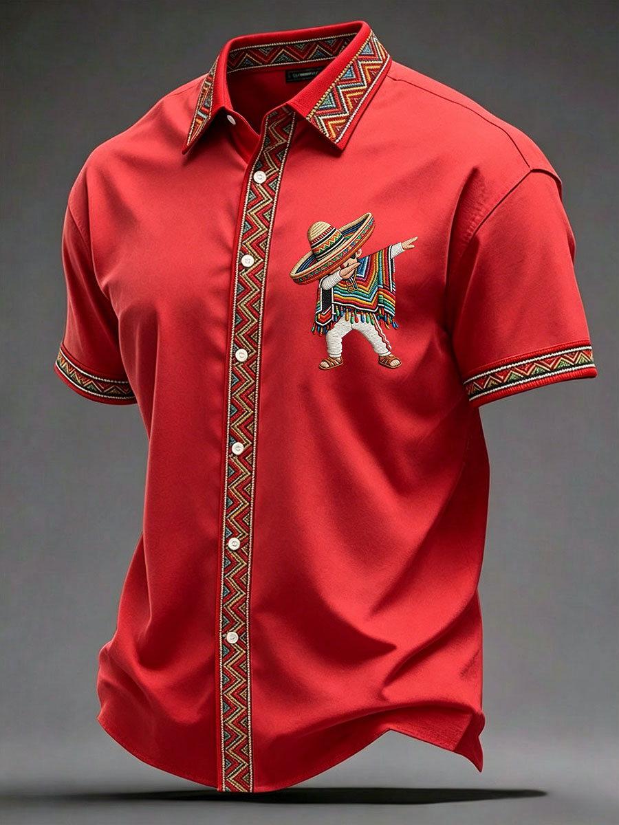 Men's Cinco de Mayo Printed Casual Shirt