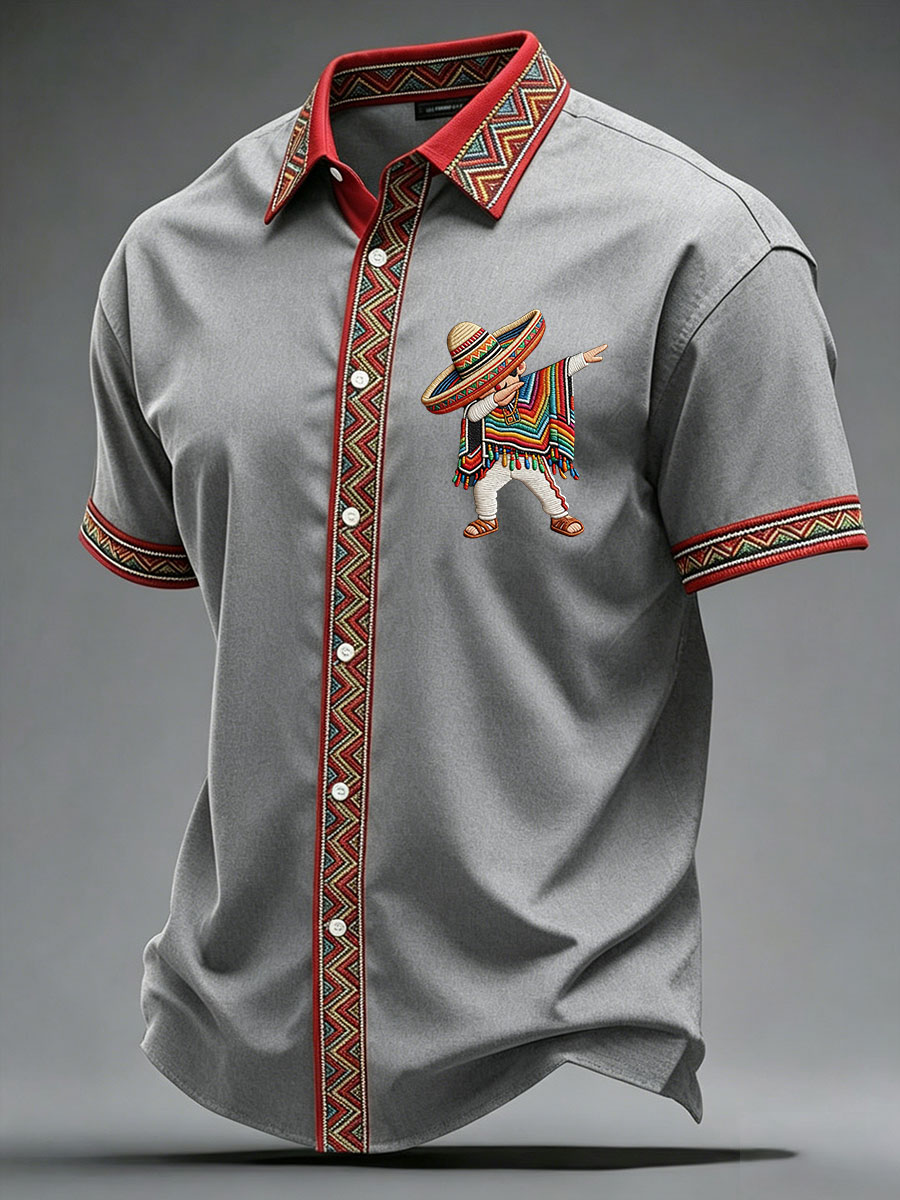 Men's Cinco de Mayo Printed Casual Shirt