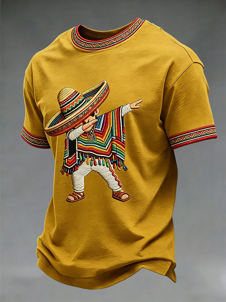 Men's Cinco de Mayo Print Casual T-Shirt