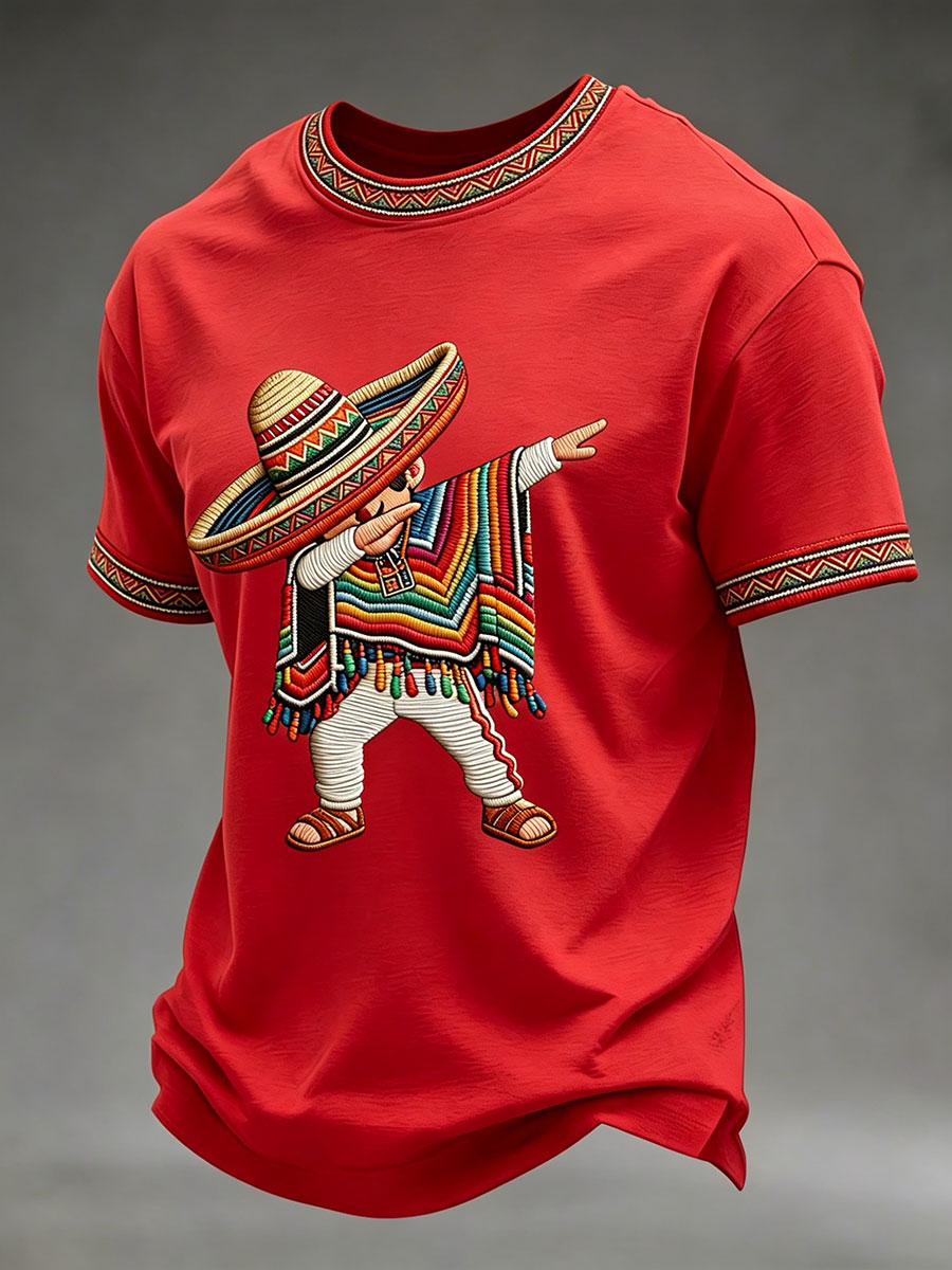 Men's Cinco de Mayo Print Casual T-Shirt
