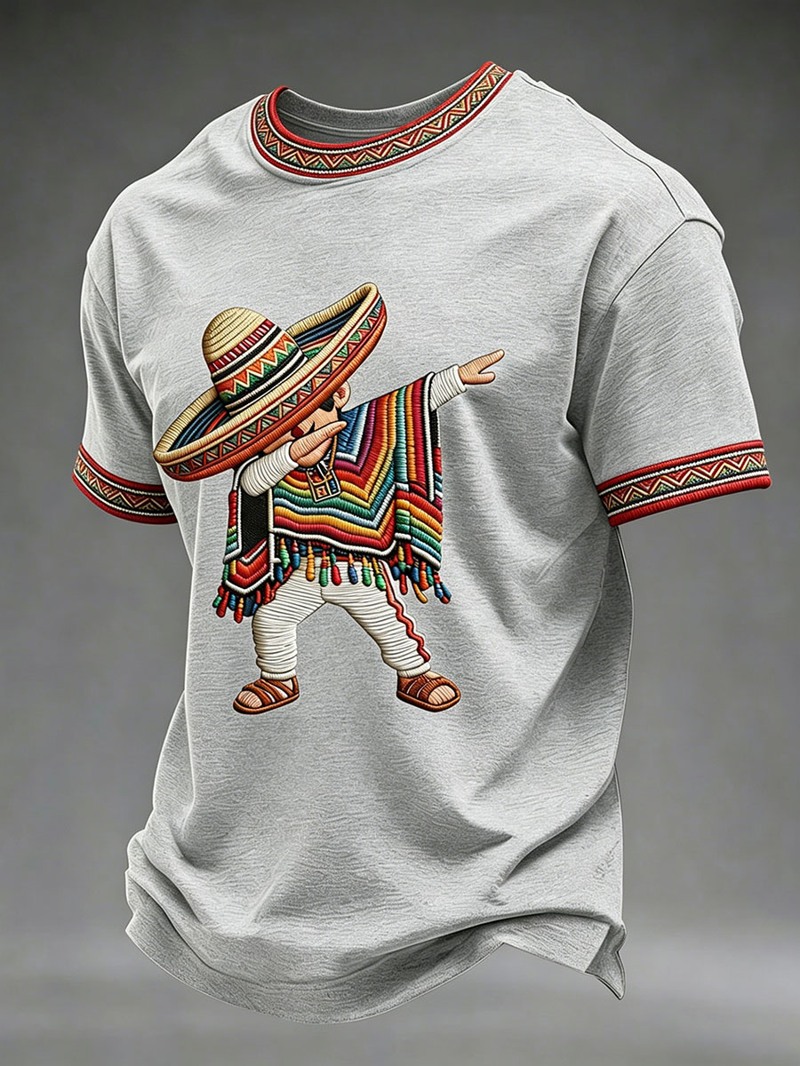 Men's Cinco de Mayo Print Casual T-Shirt
