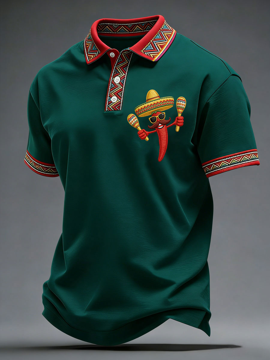 Men's Cinco de Mayo Printed Casual Shirt