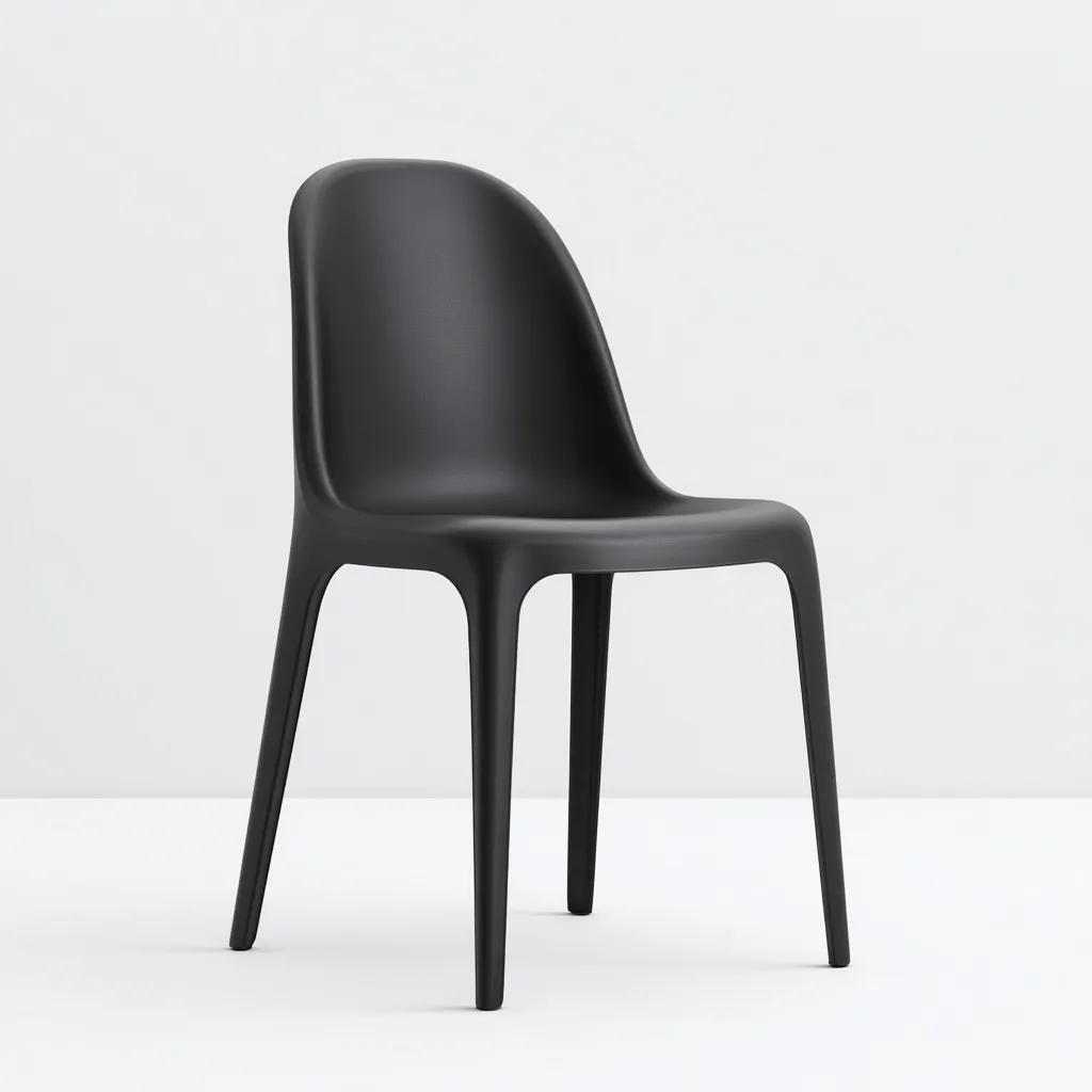 Chaise de jardin plastique 48x50x83 cm - noir - design moderne extérieur-Nestlevo