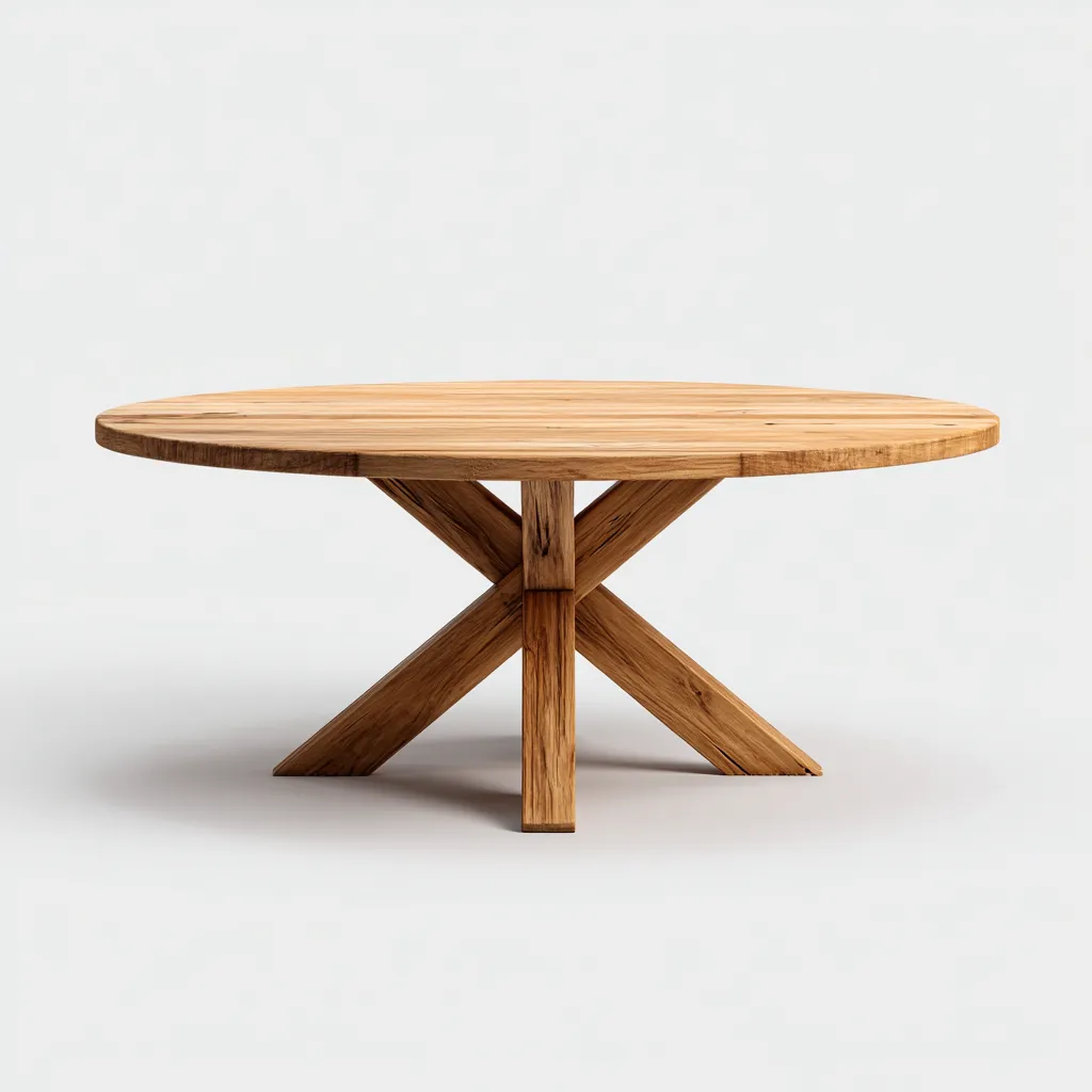 Table de jardin bois 120x120x75 cm - marron clair - usage extérieur - design moderne-Nestlevo