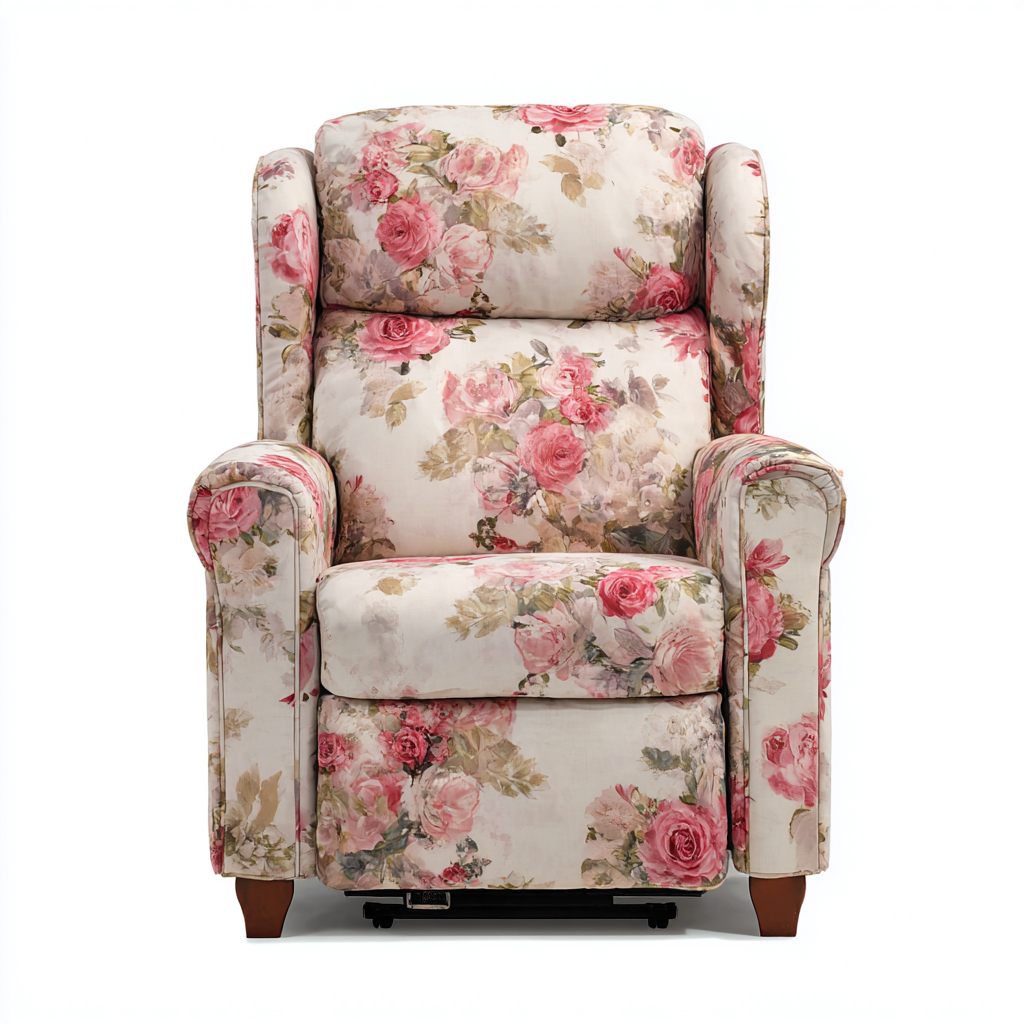 Fauteuil relax en tissu floral 98x87x103 cm - floral - pour salon - design classique-Nestlevo