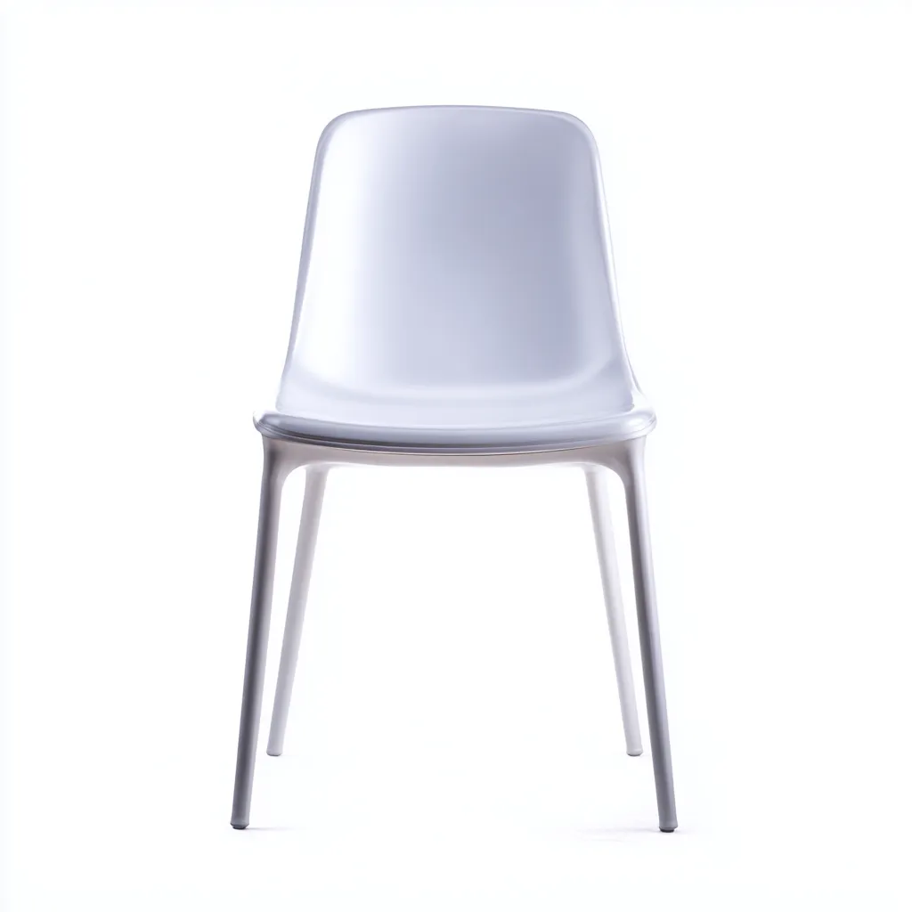 Chaise de jardin plastique 45x49x82 cm - blanc - design moderne extérieur-Nestlevo