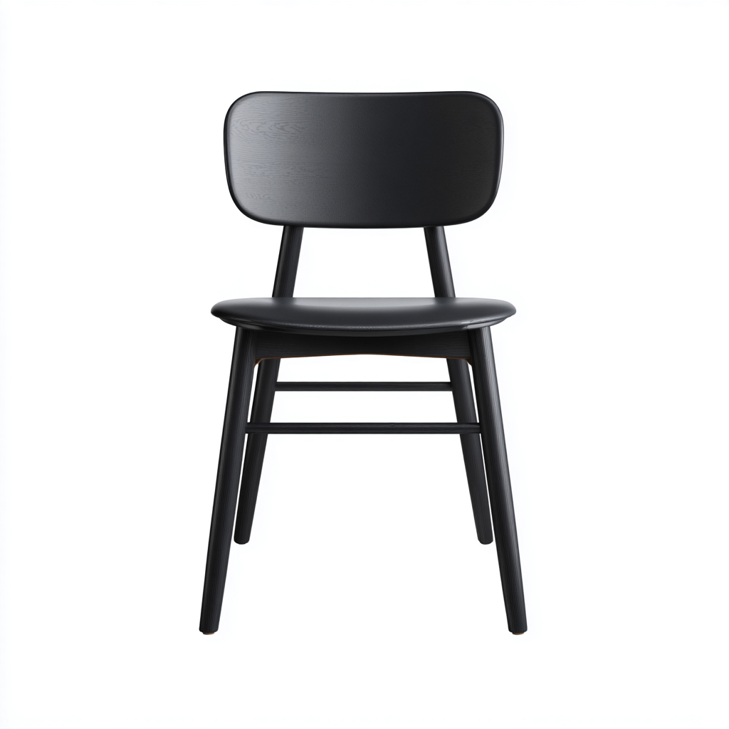 Chaise de jardin en plastique - 48x50x82 cm - noir - pour jardin - design moderne-Nestlevo