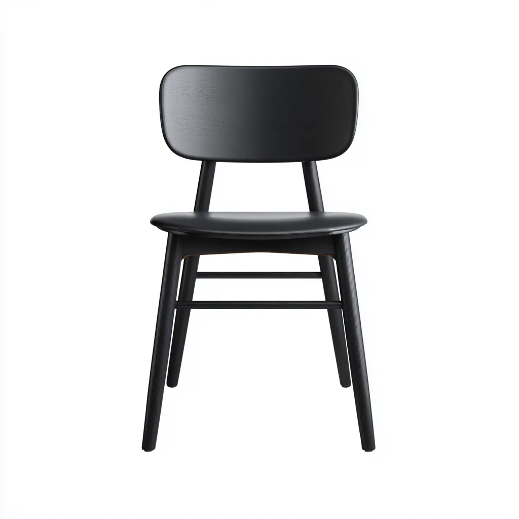 Chaise de jardin en plastique - 48x50x82 cm - noir - pour jardin - design moderne-Nestlevo