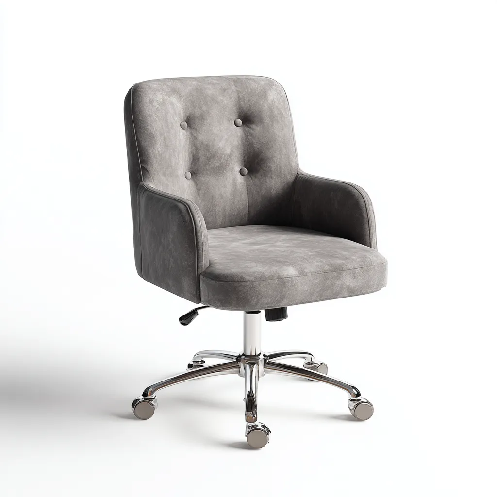 Chaise de bureau tissu 60x60x88 cm - gris - design moderne - adaptée au bureau-Nestlevo