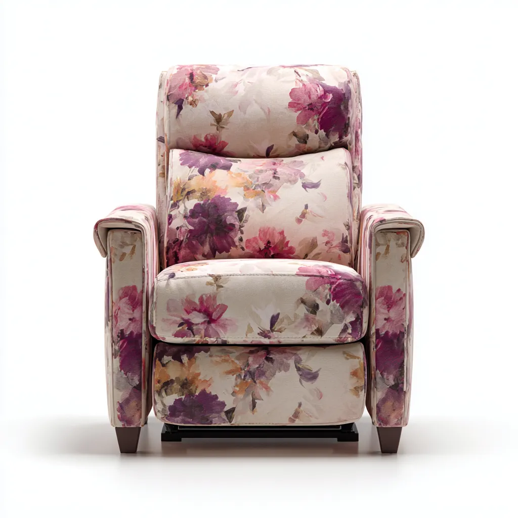 Fauteuil relax en tissu floral 97x88x102 cm - floral - pour salon - design moderne-Nestlevo