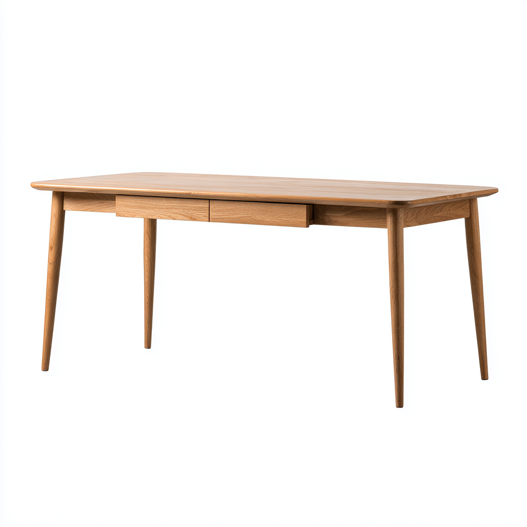 Bureau en bois massif 150x70x75 cm - bois naturel - adapté au bureau - design scandinave-Nestlevo