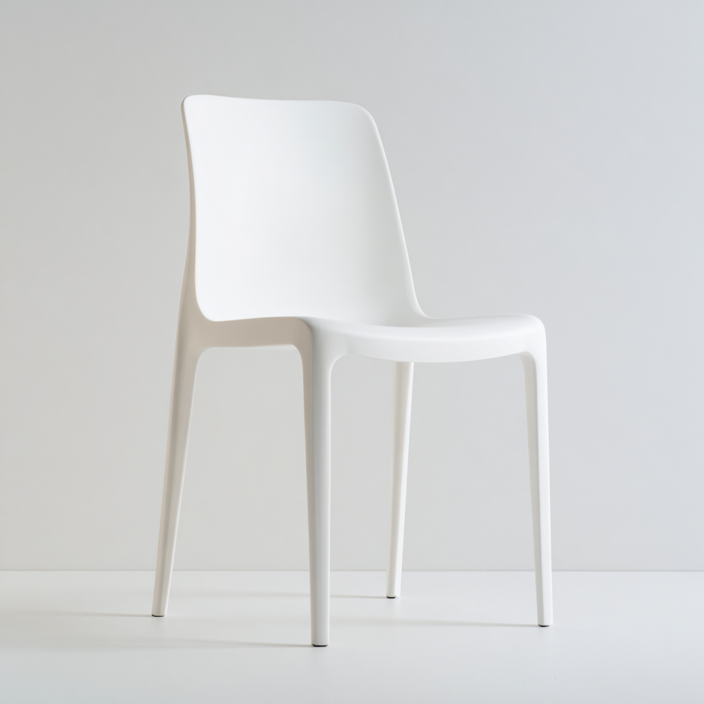 Chaise de jardin plastique 48x50x83 cm - blanc - design moderne extérieur-Nestlevo