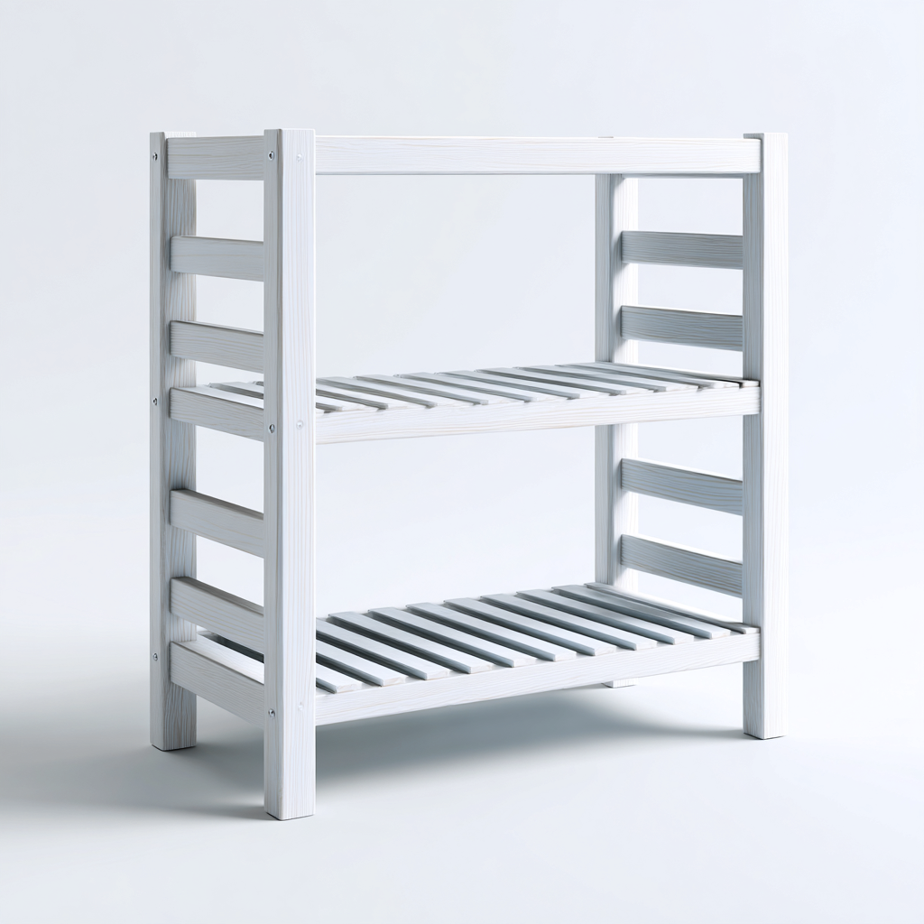 Meuble à chaussures bois 64x30x70 cm - blanc - pour entrée - design moderne-Nestlevo