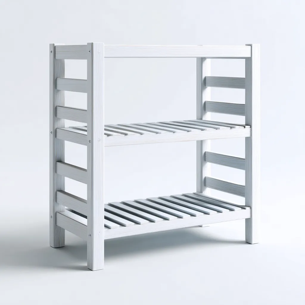 Meuble à chaussures bois 64x30x70 cm - blanc - pour entrée - design moderne-Nestlevo