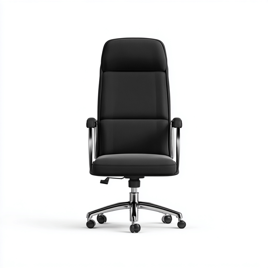 Chaise de bureau haute dossier simili-cuir pour bureau 67x64x125 cm - noir - confort ergonomique-Nestlevo