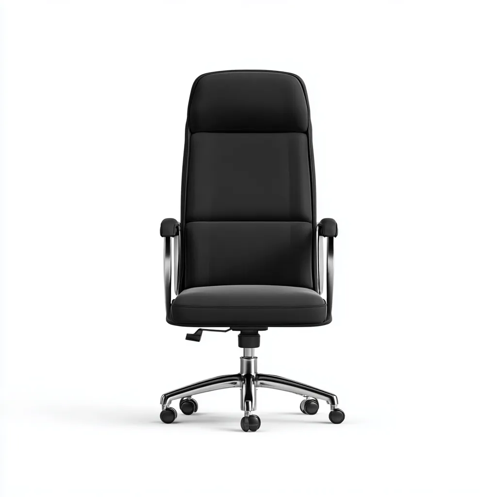 Chaise de bureau haute dossier simili-cuir pour bureau 67x64x125 cm - noir - confort ergonomique-Nestlevo