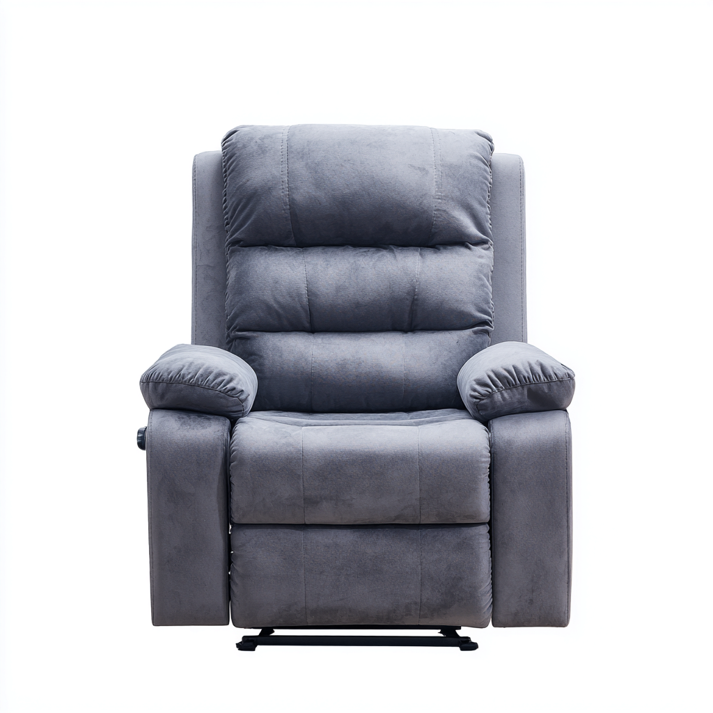 Fauteuil relax - tissu gris - 96x88x104 cm - pour salon - design moderne-Nestlevo