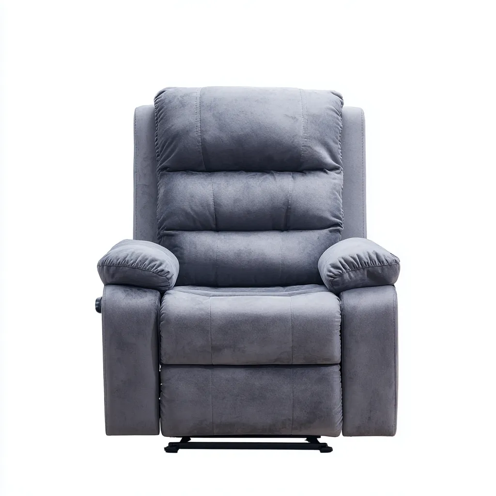 Fauteuil relax - tissu gris - 96x88x104 cm - pour salon - design moderne-Nestlevo