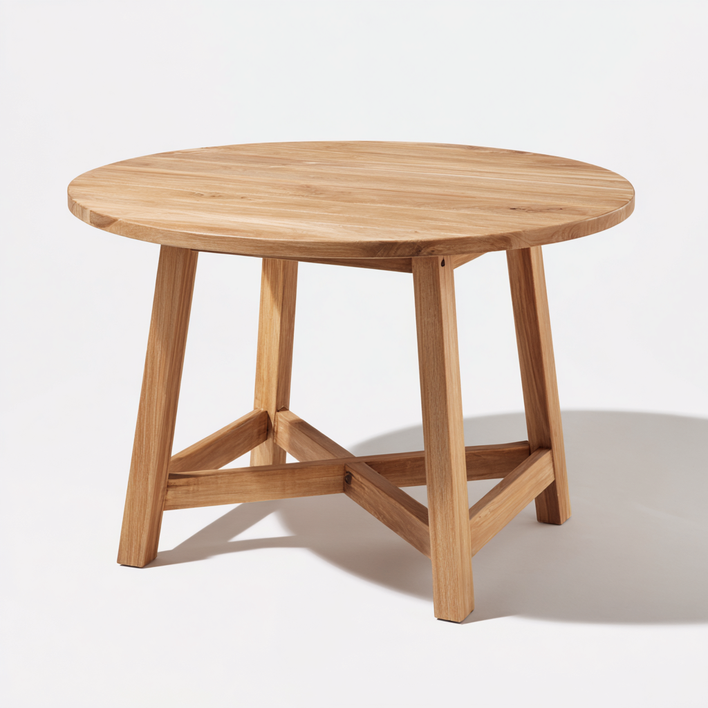 Table de jardin bois 90x90x73 cm - marron clair - usage extérieur - design moderne-Nestlevo