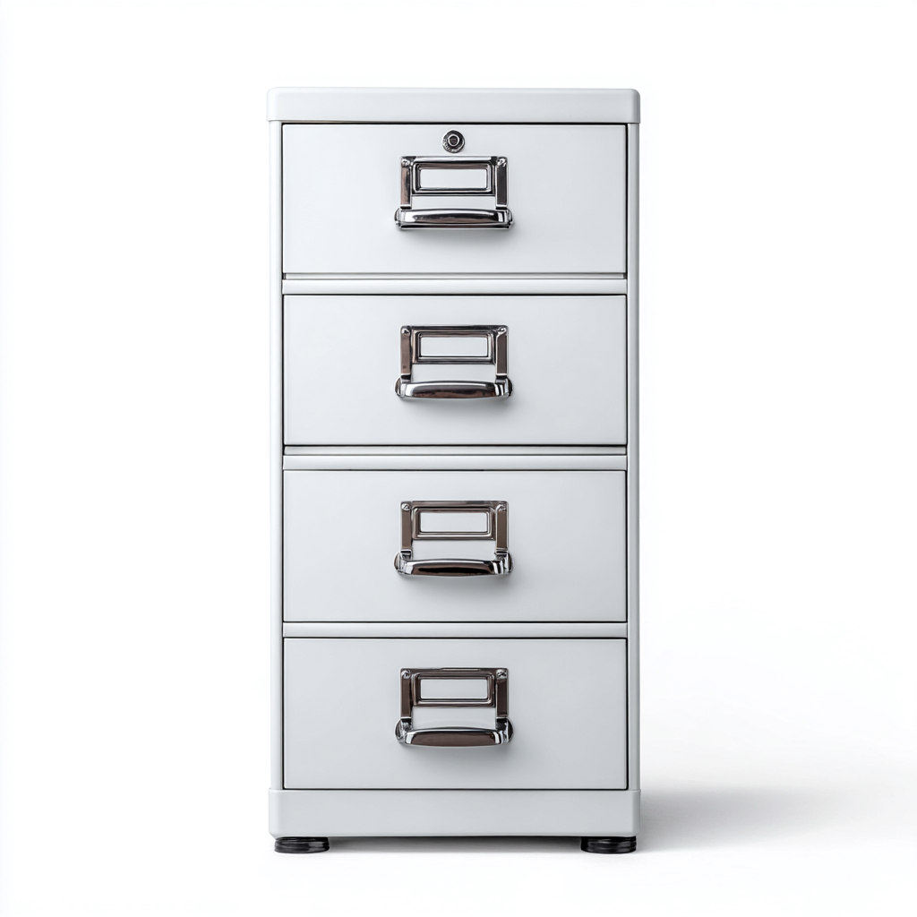 Armoire de bureau métal 45x40x95 cm - blanc - tiroirs sécurisés - design moderne-Nestlevo