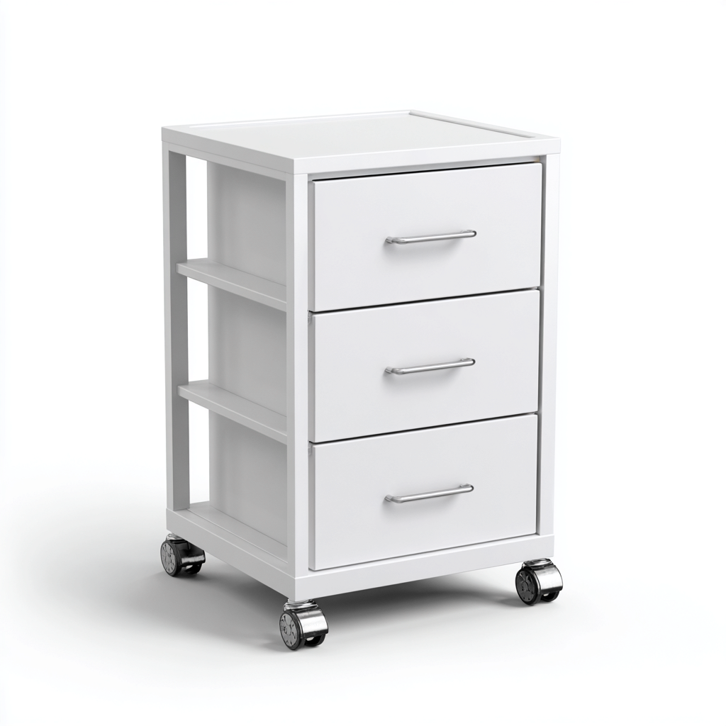 Armoire de bureau métal 40x40x60 cm - blanc - adaptée au bureau - design moderne-Nestlevo