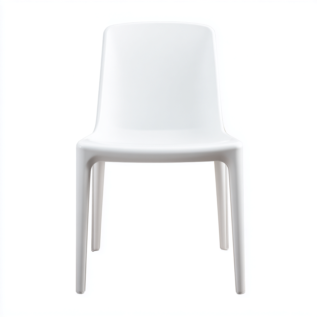 Chaise de jardin plastique 48x51x82 cm - blanc - design minimaliste extérieur-Nestlevo