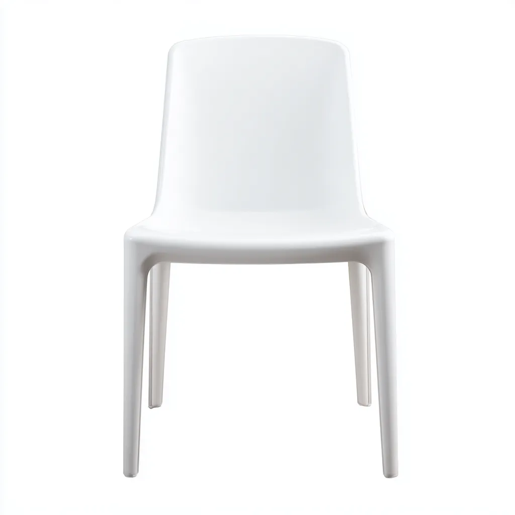 Chaise de jardin plastique 48x51x82 cm - blanc - design minimaliste extérieur-Nestlevo