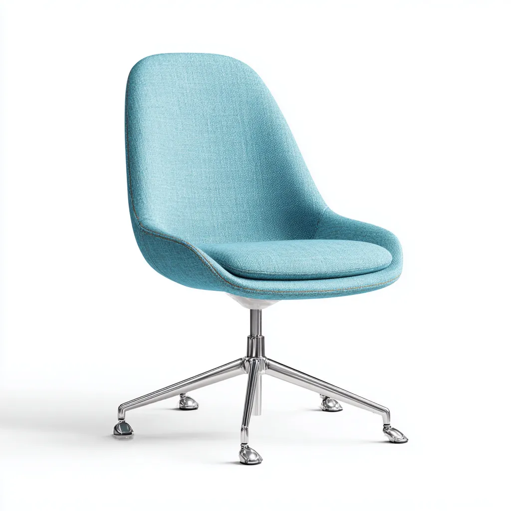 Chaise de bureau tissu 58x57x84 cm - bleu - adaptée au bureau - design moderne-Nestlevo
