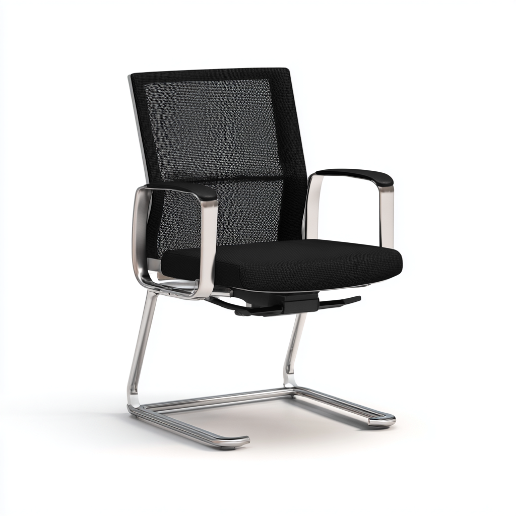 Chaise de bureau cadre métal tissu respirant pour bureau 60x58x95 cm - noir - design ergonomique-Nestlevo