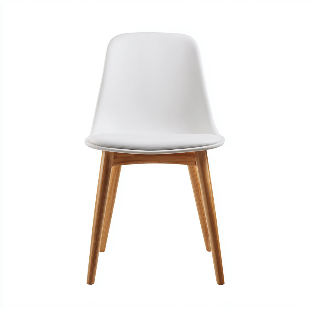 Chaise de jardin plastique et bois 45x49x82 cm - blanc - bois - design moderne extérieur-Nestlevo