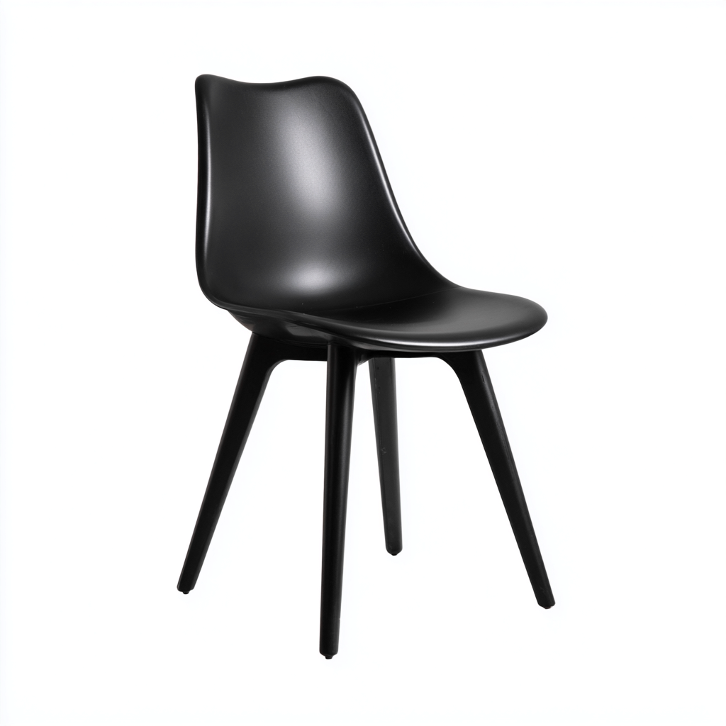 Chaise de jardin plastique 47x50x82 cm - noir - design moderne extérieur-Nestlevo