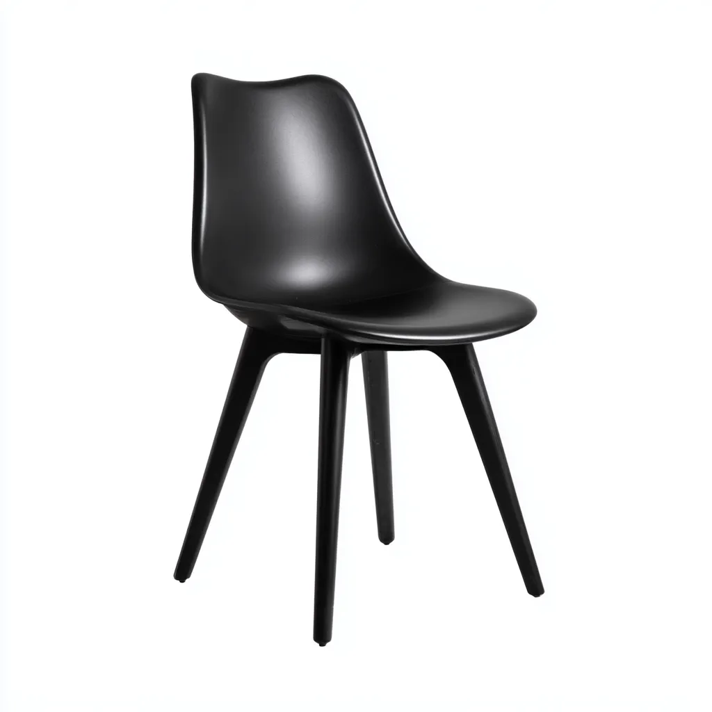 Chaise de jardin plastique 47x50x82 cm - noir - design moderne extérieur-Nestlevo