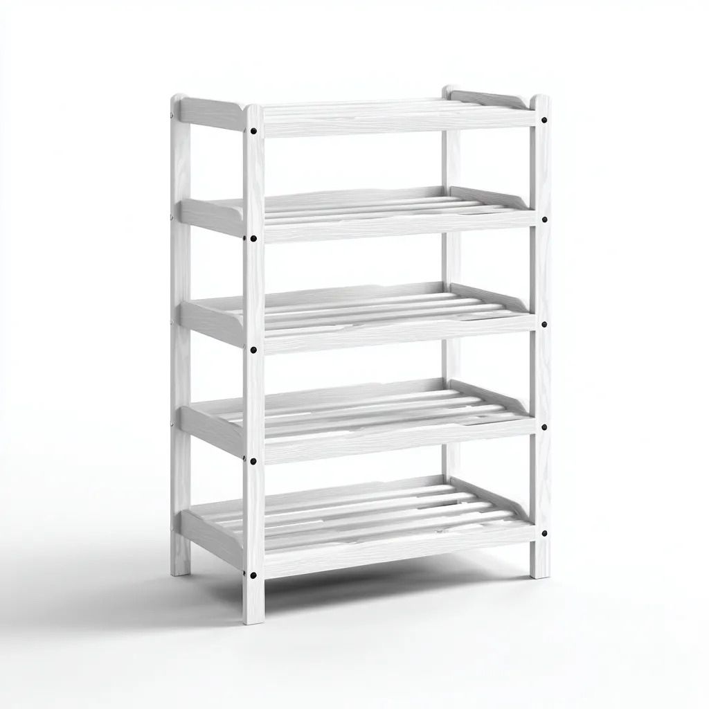 Meuble à chaussures - bois - 70x28x100 cm - blanc - adapté à l'entrée - design moderne-Nestlevo