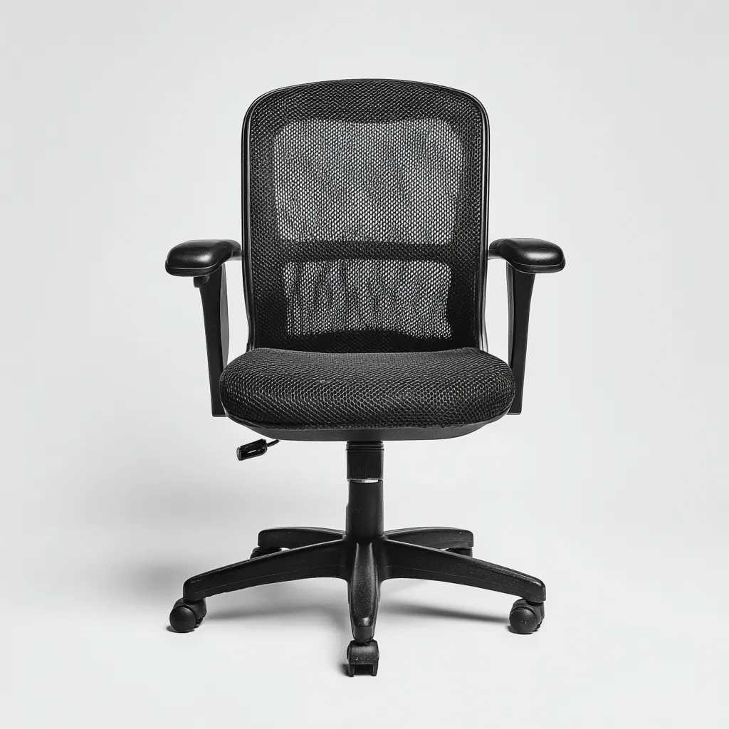 Chaise de bureau dossier perforé 62x60x98 cm - noire - ergonomique réglable pour bureau-Nestlevo