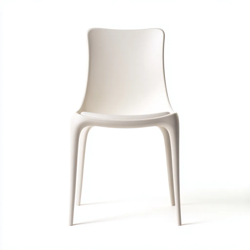 Chaise de jardin plastique 47x50x82 cm - blanc - design moderne extérieur-Nestlevo