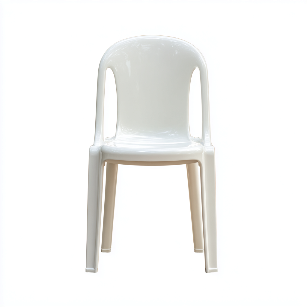 Chaise de jardin plastique 46x50x82 cm - blanc - design moderne extérieur-Nestlevo