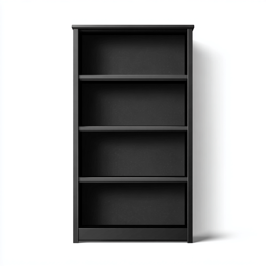 Bibliothèque en bois 80x30x160 cm - noir - adaptée au bureau - design moderne-Nestlevo