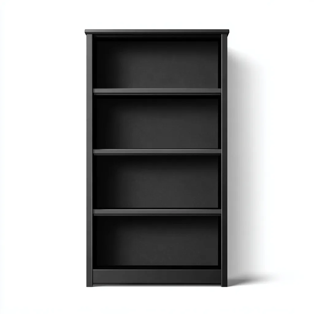 Bibliothèque en bois 80x30x160 cm - noir - adaptée au bureau - design moderne-Nestlevo