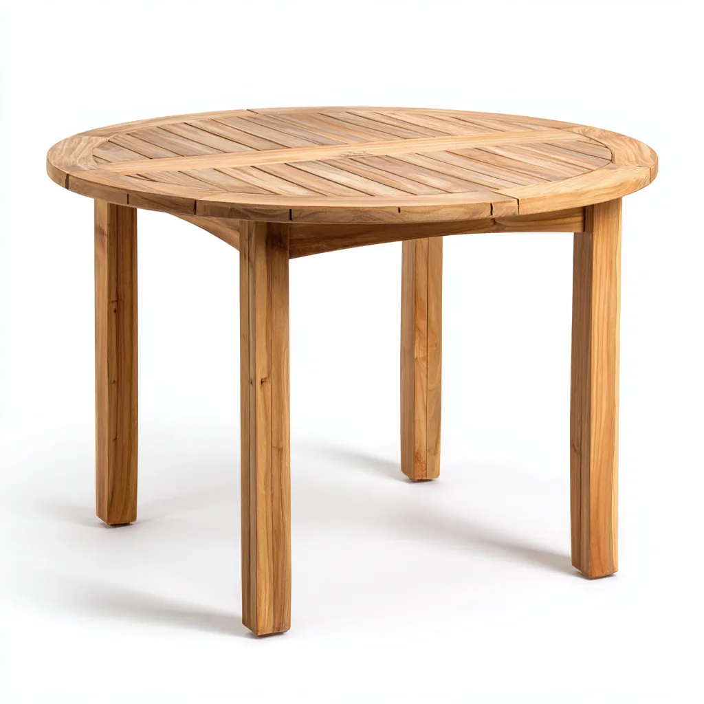 Table de jardin bois 100x100x74 cm - marron - usage extérieur - design moderne-Nestlevo