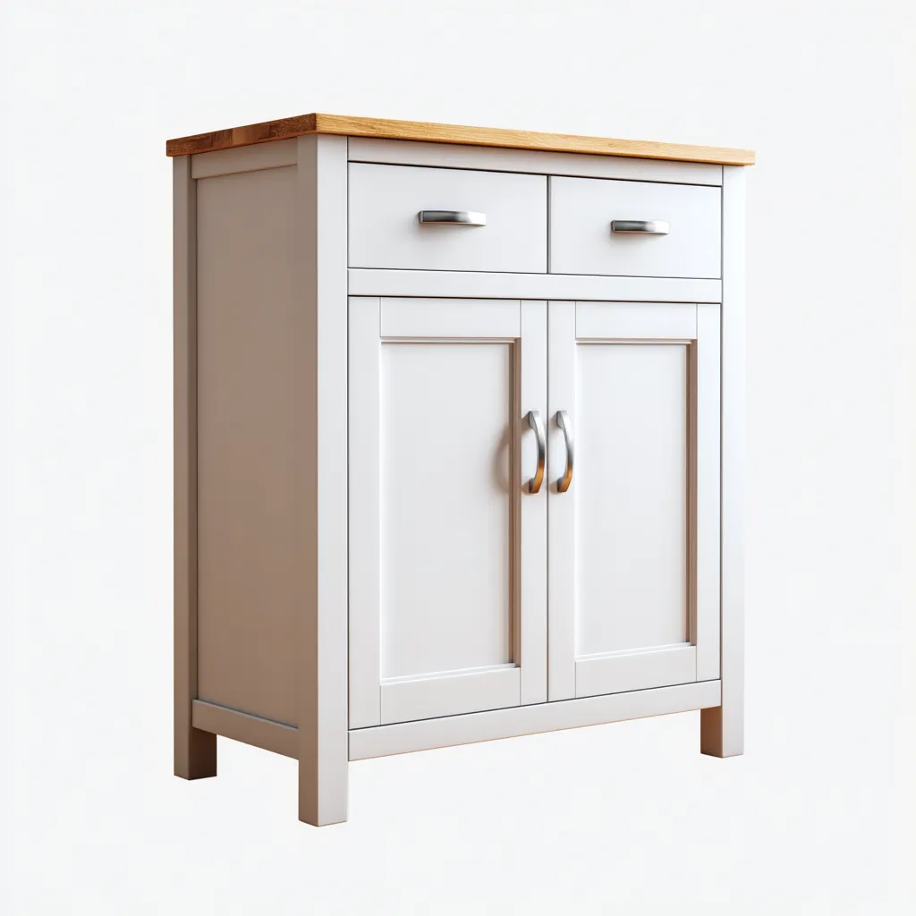 Meuble à chaussures - bois - 75x32x95 cm - blanc - bois naturel - adapté à l'entrée - 2 tiroirs  -  2 portes - design moderne-Nestlevo