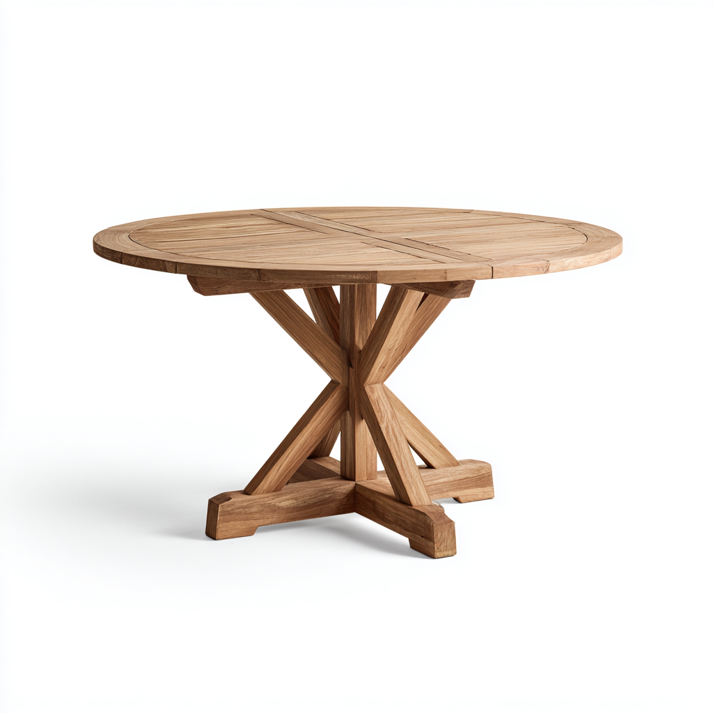 Table de jardin bois 110x110x75 cm - marron - usage extérieur - design moderne-Nestlevo