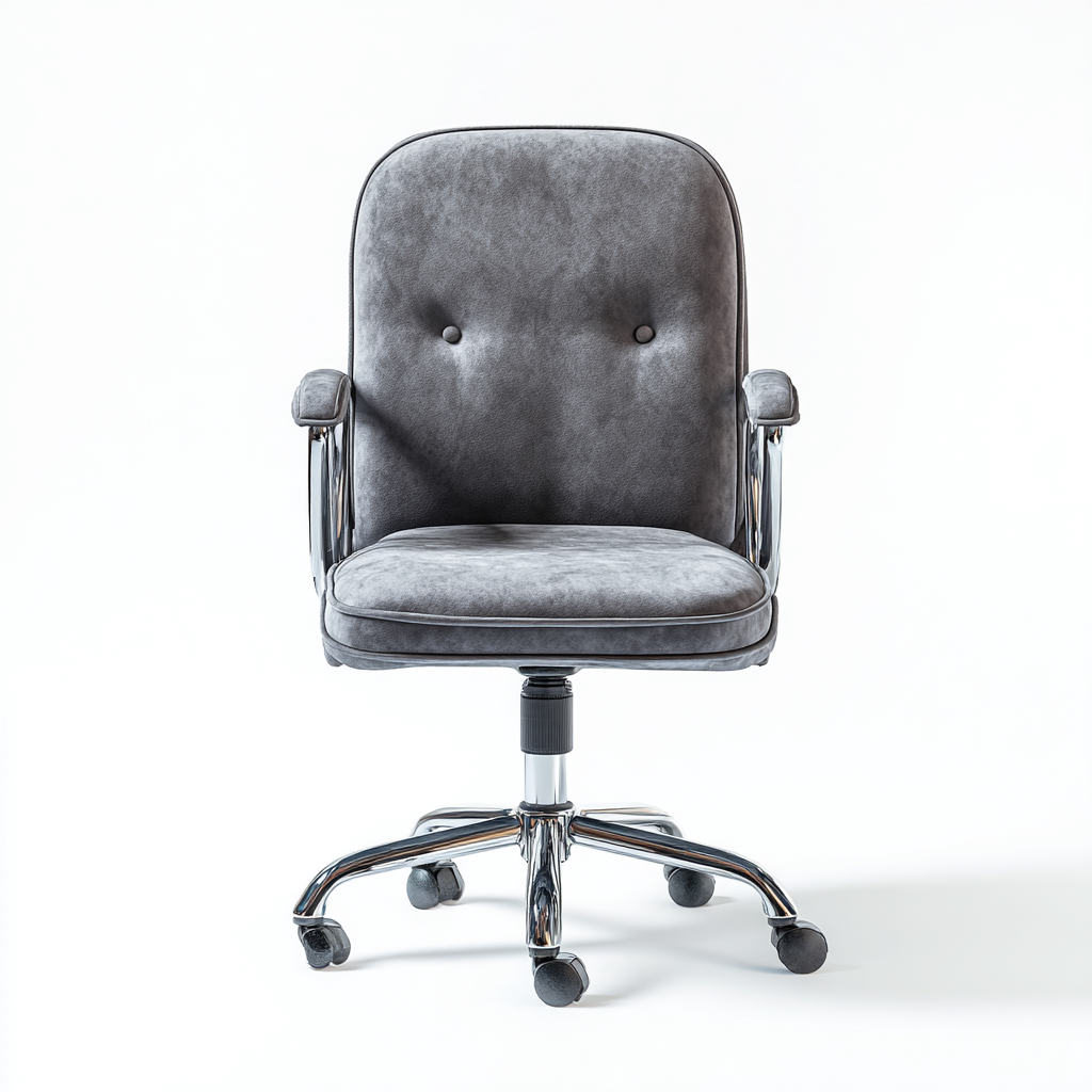 Chaise de bureau tissu 60x58x90 cm - gris - design moderne - adaptée au bureau-Nestlevo