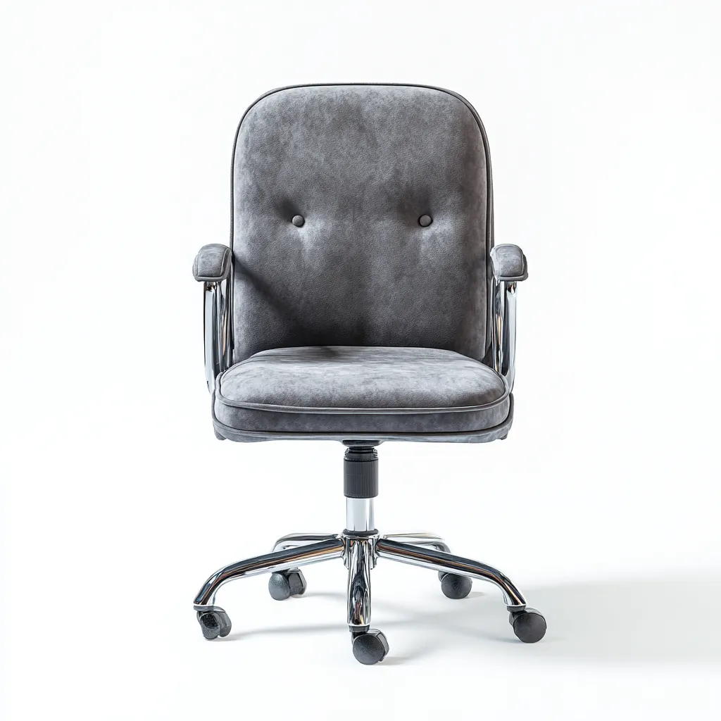 Chaise de bureau tissu 60x58x90 cm - gris - design moderne - adaptée au bureau-Nestlevo