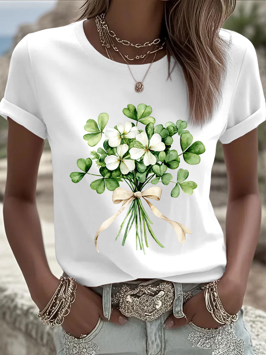 Women's St. Patrick's Day Printed Casual T-Shirt