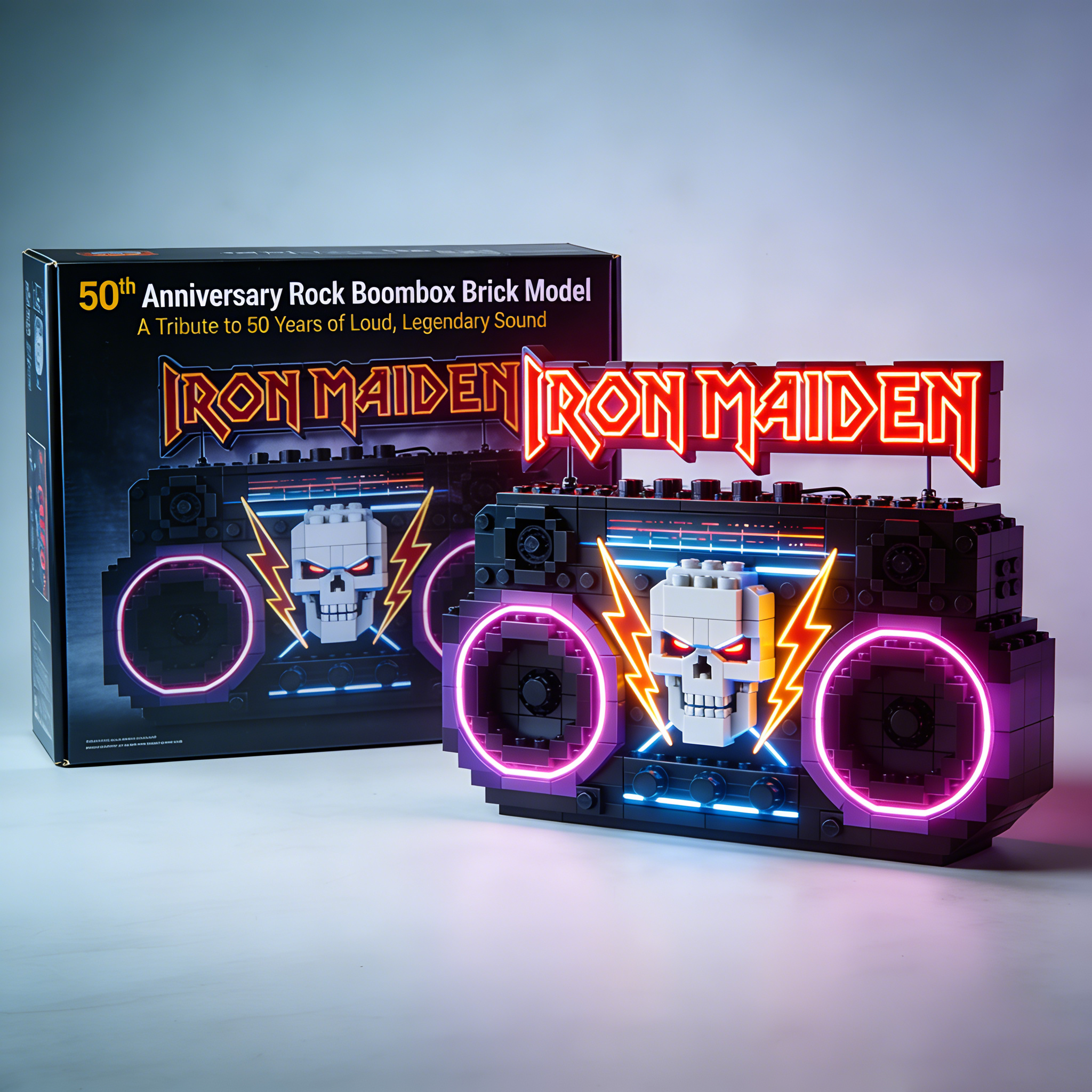 🔥50th Anniversary Rock Boombox Brick Model