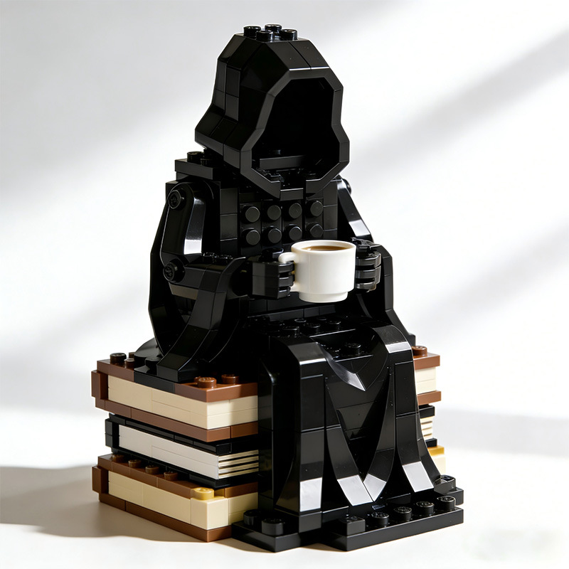 MOC Grim Reaper with Coffee Cup - Dark Art Brick Set
