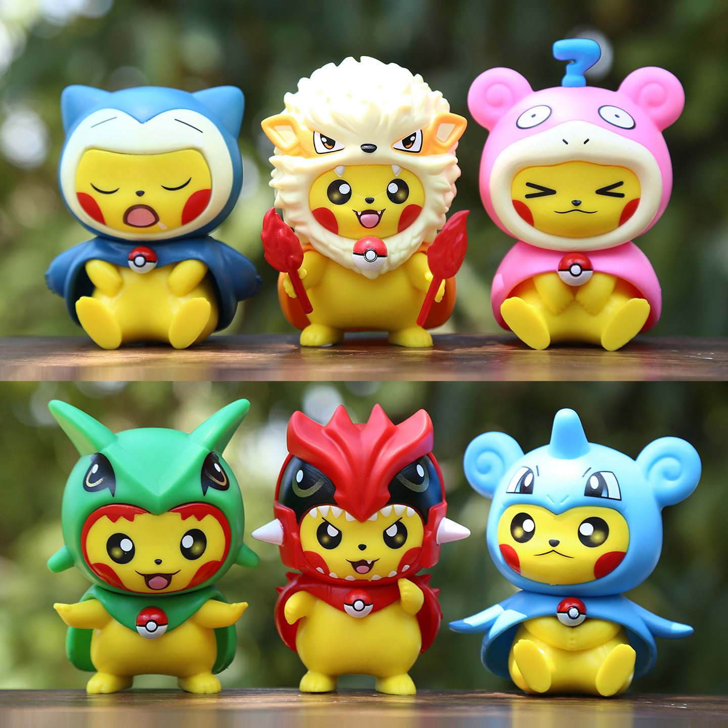 Pokemon Pikachu Cosplay Cute Figure 6pcs