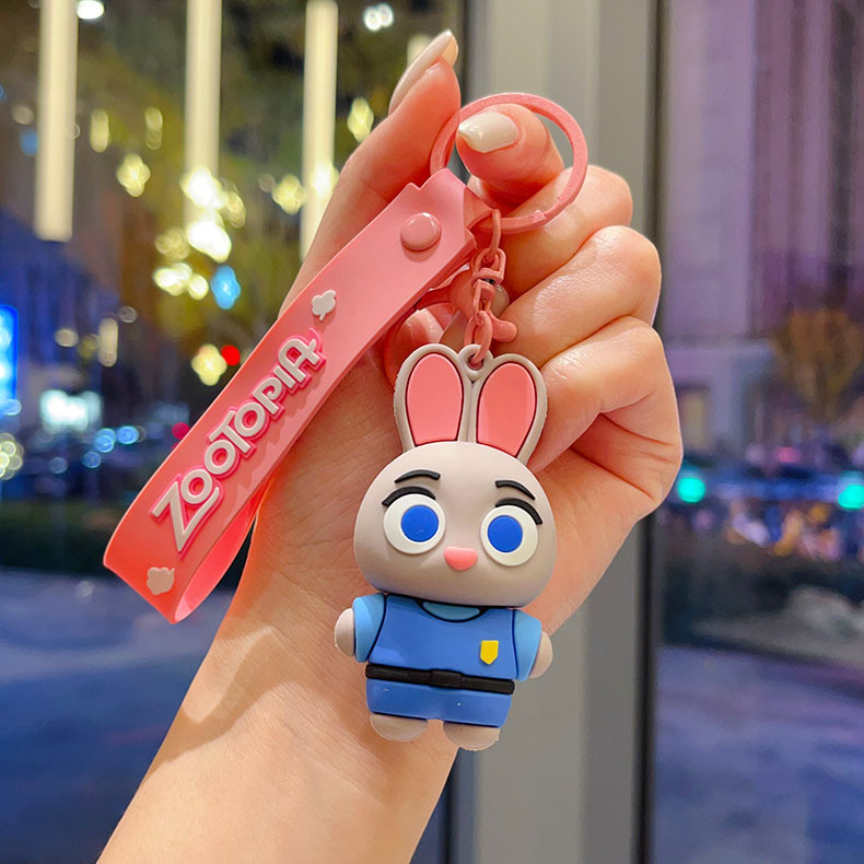 2025 New Zootopia Cute Keychain Set 4pcs