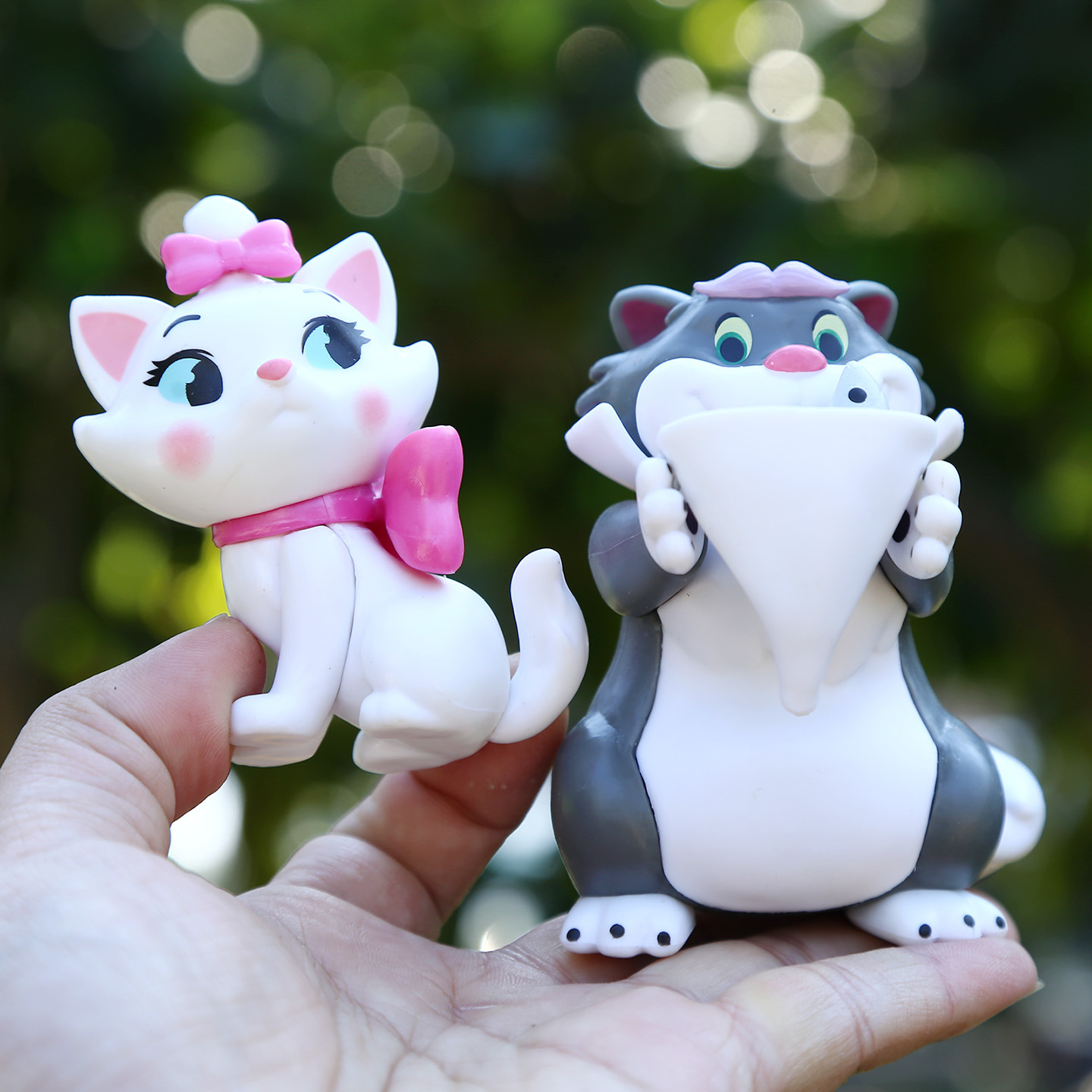 Marie & Lucifer Cat Figures Collection - 6pcs Figurine Set for Collectors